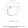 Receveur de douche quart de cercle Hoesch MUNA 1000x1000x30mm blanc