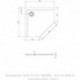 Receveur de douche pentagonal MUNA ultra-plat 900 x 900 x 30 mm blanc HOESCH