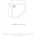 Receveur de douche pentagonal MUNA ultra-plat 900 x 900 x 30 mm blanc HOESCH