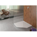 Receveur de douche pentagonal MUNA ultraplat m AR 1000x1000x30mm blanc