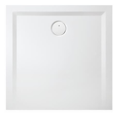 Receveur de douche en fonte minérale MUNA 750x750x30mm blanc