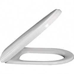 Abattants de toilette, à charnières QuickRelease et SoftClosing, charnières en acier inoxydable, En Duroplast Blanc CeramicPlus