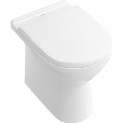 O.novo, Cuvette à fond creux, 360 x 560 mm, modèle sur pied, pour installation près du mur, sortie horizontale, sortie verticale possibleavec coude vario, En porcelaine sanitaire Blanc
