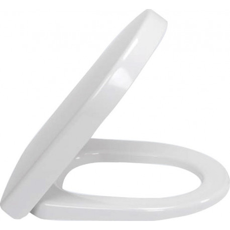 Abattants de toilette Compact, à charnières QuickRelease et SoftClosing, charnières en acier inoxydable, En Duroplast Blanc