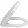 Abattants de toilette Compact, à charnières QuickRelease et SoftClosing, charnières en acier inoxydable, En Duroplast Blanc