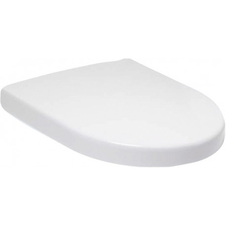 Abattants de toilette Compact, à charnières QuickRelease, charnières en acier inoxydable, En Duroplast Blanc