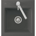 Subway 45 XS flat, Éviers à encastrement affleurant, 440 x 475 mm, Évier non réversible, Installation à fleur dans un plan de travail en pierre naturelle ou reconstituée (d'épaisseur mini : 3 cm) chroméite brillant