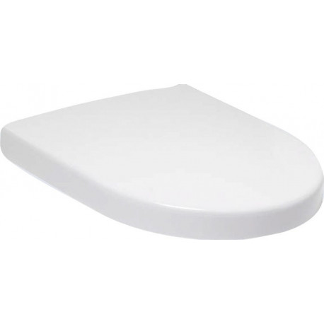 Subway, Abattants de toilette Compact, charnières en acier inoxydable, En Duroplast Blanc