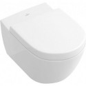 Cuvette Subway 2.0 370 x 560 mm, DirectFlush, modèle suspendu, sortie horizontale, En porcelaine sanitaire Blanc