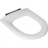 Accessoires appartenant à plusieurs collections, Abattants de toilette, à axe reliant les 2 charnières, charnières en acier inoxydable, En Duroplast Blanc