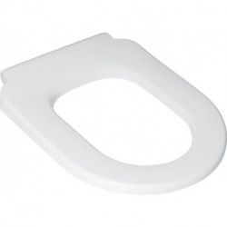 Abattants de toilette, charnières en acier inoxydable, En Duroplast Blanc