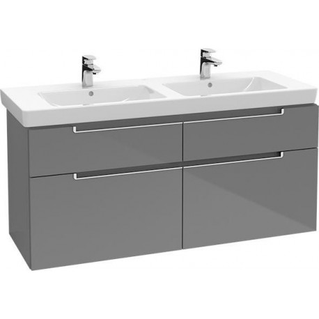 Meubles sous vasque, 1287 x 590 x 449 mm, modèle suspendu, En bois Glossy White