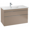 Meubles sous vasque, 953 x 590 x 502 mm, modèle suspendu, En bois Glossy Grey
