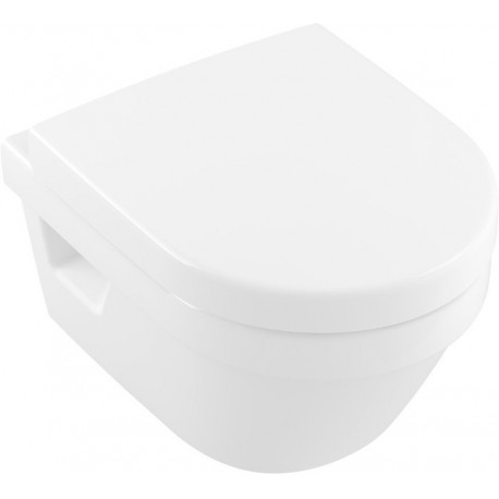 Architectura, Cuvette à fond creux, 350 x 480 mm, Rond, DirectFlush, modèle suspendu, sortie horizontale, En porcelaine sanitaire Blanc CeramicPlus
