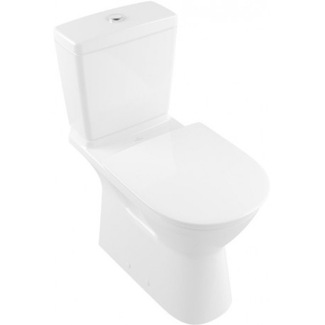 Cuvette O.novo Vita 360 x 710 mm, DirectFlush, modèle sur pied, sortie horizontale, sortie verticale possible avec coude vario, En porcelaine sanitaire Blanc CeramicPlus