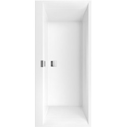 Système Balnéo, Squaro Edge 12, Baignoire, UBQ180SQE2DV, Rectangulaire, Quaryl®, 1800 x 800 mm, blanc, Hydropool Entry (HE), Alimentation en eau, 