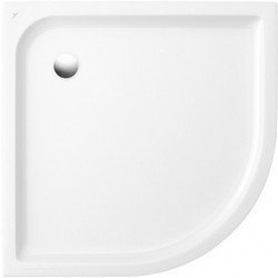 O.novo Plus, Receveurs de douche, 800 x 800 x 60 mm, Longueur du côté: 800 mm, Quart-de-rond, en céramique, à poser ou à encastrer à fleur, sur pieds ou à poser, Céramique à surface antidérapante, NF Blanc