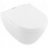Cuvette Subway 2.0370 x 560 mm, DirectFlush, modèle suspendu, sortie horizontale, En porcelaine sanitaire Blanc AntiBac CeramicPlus