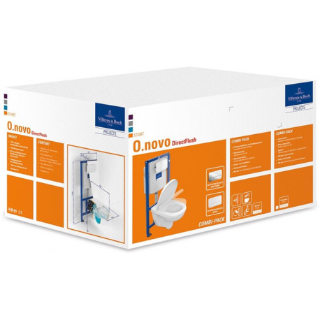 Combi-Pack O.NOVO ViConnect avec WC suspendu profond et abattant WC blanc VILLEROY & BOCH