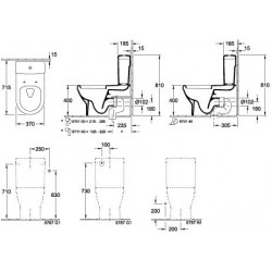 Architectura, Accessoires, mécanisme à touche DualFlush, chroméé, alimentation latérale ou arrière, En porcelaine sanitaire