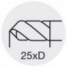 Foret pour perçage profond 25 x D, Ø m7/h7 : 5,0 mm, Long. totale 183 mm, Long. hélice 143 mm, Ø queue h6 : 6 mm