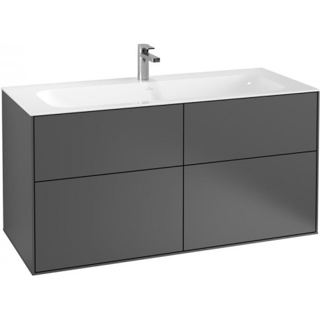 Finion, Meubles sous lavabo, 1196 x 591 x 498 mm, Angulaire, modèle suspendu, En bois, White Matt Lacquer