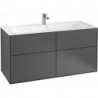 Finion, Meubles sous lavabo, 1196 x 591 x 498 mm, Angulaire, modèle suspendu, En bois, White Matt Lacquer