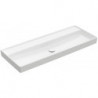 Collaro, Plans de toilette, 1200 x 470 mm, Rectangulaire, Modèle déposé, pour robinetterie murale, sans troude robinetterie, sans trop-plein, Stone White CeramicPlus