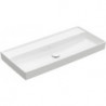 Collaro, Plans de toilette, 1000 x 470 mm, Rectangulaire, Modèle déposé, pour robinetterie murale, sans troude robinetterie, sans trop-plein, Blanc