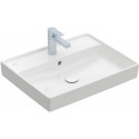 Collaro, Lavabos muraux, 600 x 470 mm, Rectangulaire, Modèle déposé, pour robinetterie murale, sans troude robinetterie, sans trop-pleinsur , Blanc CeramicPlus