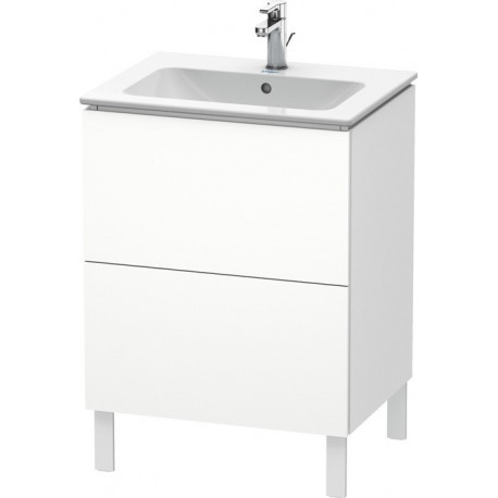 Meuble sous-vasque L-CUBE 620x481x704mm blanc mat