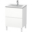 Meuble sous-vasque L-CUBE 620x481x704mm blanc mat