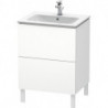 Meuble sous-vasque L-CUBE 620x481x704mm blanc mat