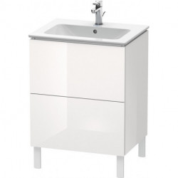 Meuble sous-vasque L-CUBE 620x481x704mm blanc brillant