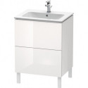 Meuble sous-vasque L-CUBE 620x481x704mm blanc brillant