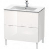 Meuble sous-vasque L-CUBE 820x481x704mm blanc brillant