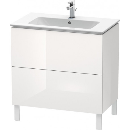 Meuble sous-vasque L-CUBE 820x481x704mm blanc brillant lack