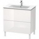 Meuble sous-vasque L-CUBE 820x481x704mm blanc brillant lack