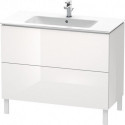 Meuble sous-vasque L-CUBE 1020x481x704mm blanc brillant