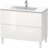 Meuble sous-vasque L-CUBE 1020x481x704mm blanc brillant