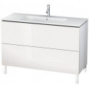 Meuble sous-vasque L-CUBE 1220x481x704mm blanc mat