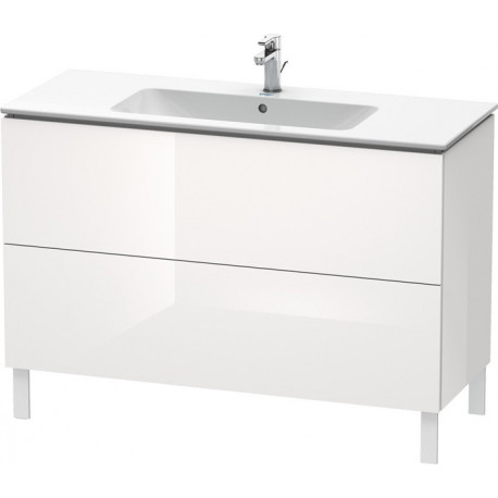 Meuble sous-vasque L-CUBE 1220x481x704mm blanc brillant