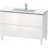 Meuble sous-vasque L-CUBE 1220x481x704mm blanc brillant