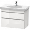 Meuble sous-vasque DURASTYLE 453x800x610mm noyer nature/blanc mat