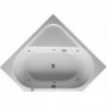 Baignoire balnéo d'angle D-CODE 140 l, 1400 x 1400 mm, blanc, 2 panneaux arrière Jet Project DURAVIT