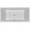 Baignoire Bain à remous rectangulaire STARCK 252 l 180x90 blanc, 2 dossiers Combi-Syst P