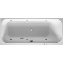 Baignoire Bain à remous rectangulaire HAPPY D.2 145 l 160x70 blanc 1 dossier incliné droite Jet-Syst