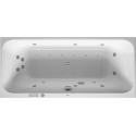 Baignoire Bain à remous rectangulaire HAPPY D.2 180 l 180x80 blanc, 2 dossiers Combi-Syst E