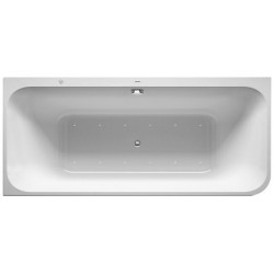 Baignoire Bain à remous rectangulaire HAPPY D.2 Ecke l 180 l 180x80 blanc, 2 dossiers Combi-Syst E