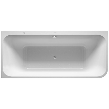 Baignoire Bain à remous rectangulaire HAPPY D.2 Ecke l 180 l 180x80 blanc, 2 dossiers Combi-Syst E